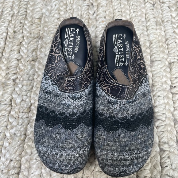 SPRING STEP L'ARTISTE WOMEN'S ZIGINO CLOGS BLACK MULTI women’s size 36 US 5.5 - Picture 2 of 7